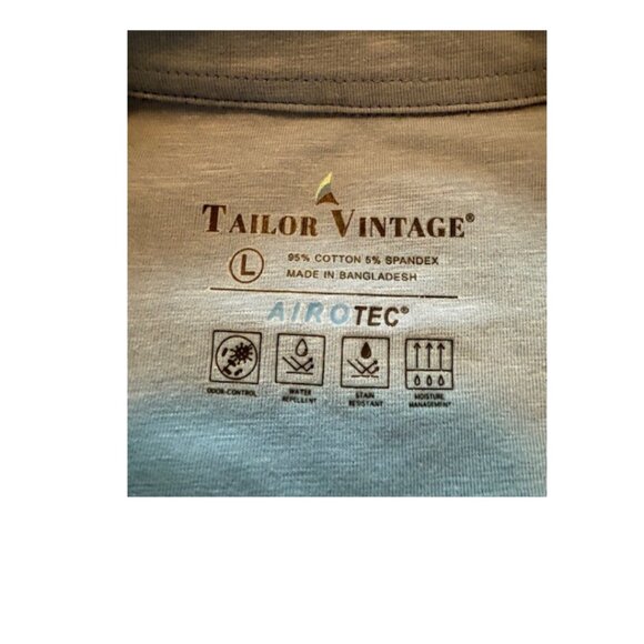 Tailor Vintage Men’s Performance Shirt Light Blue L NWT Moisture Wicking - Picture 3 of 8